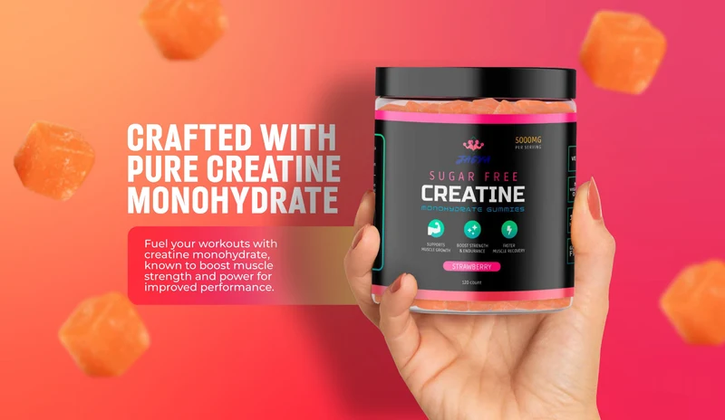 Sugar Free Creatine Monohydrate Gummies - 120 count