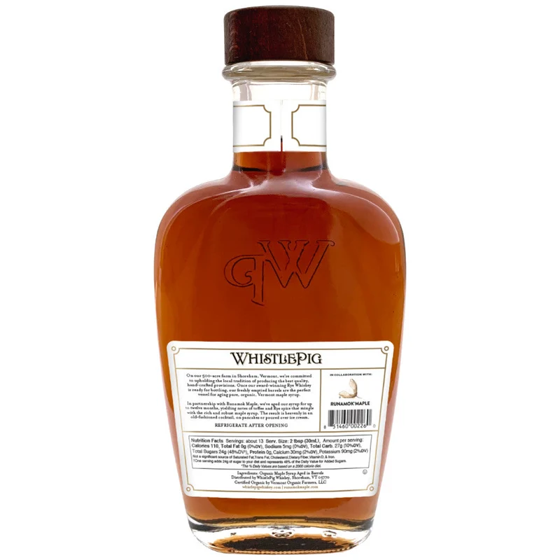 Whistlepig Rye Whiskey Barrel-Aged Organic Maple Syrup