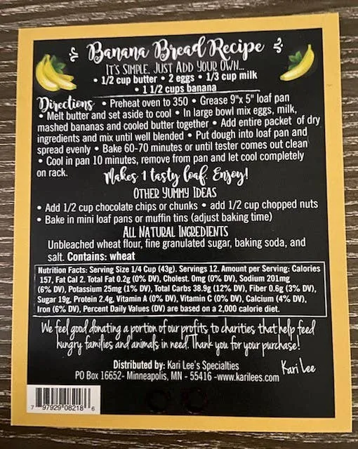Banana Bread Mix