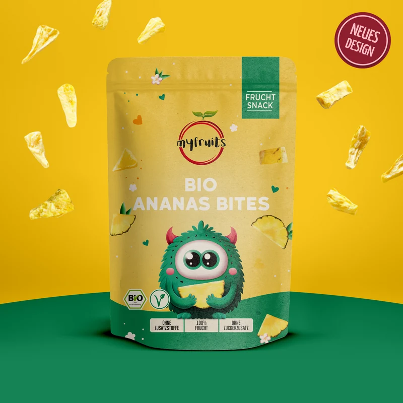 Gefriergetrocknete Bio Ananas Bites