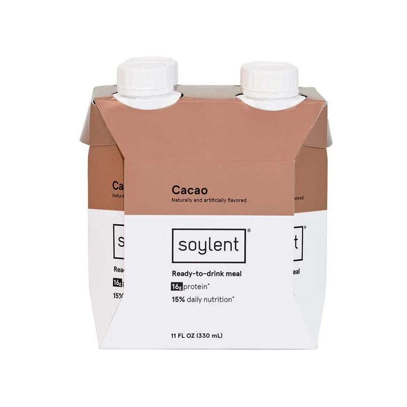 Soylent Meal Replacement Shake Cacao Tetra Pack 4 Pack 1