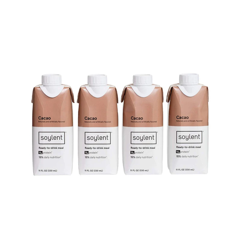 Soylent Meal Replacement Shake Cacao Tetra Pack 4 Pack 1