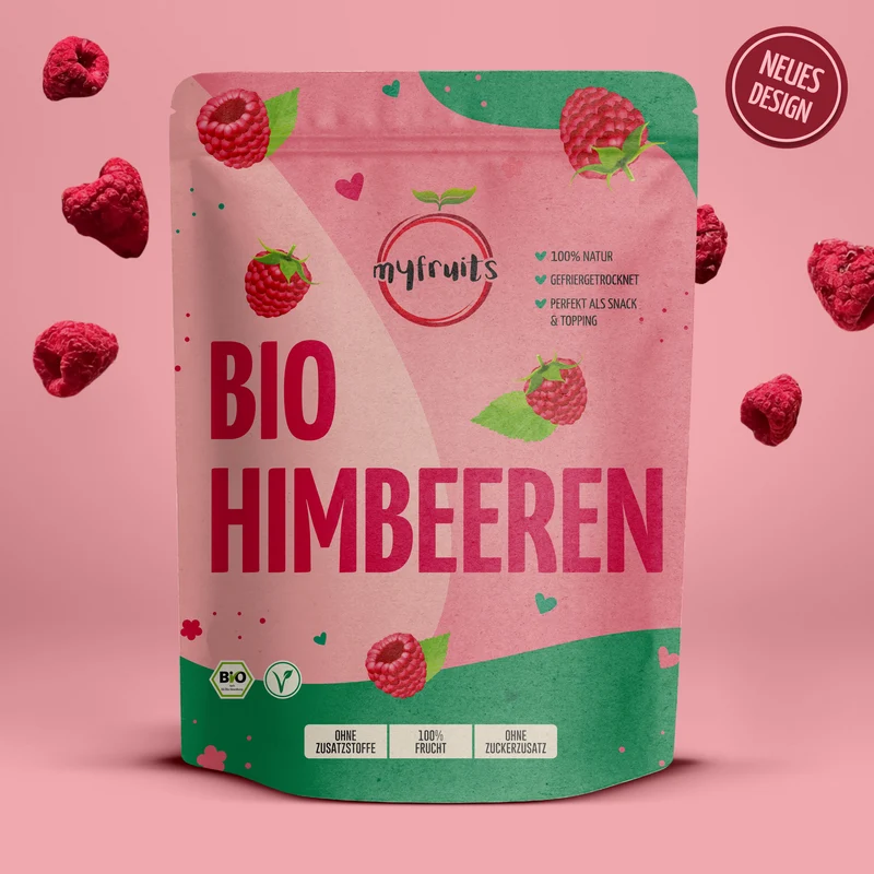 Gefriergetrocknete Bio Himbeeren, Vorratspackung