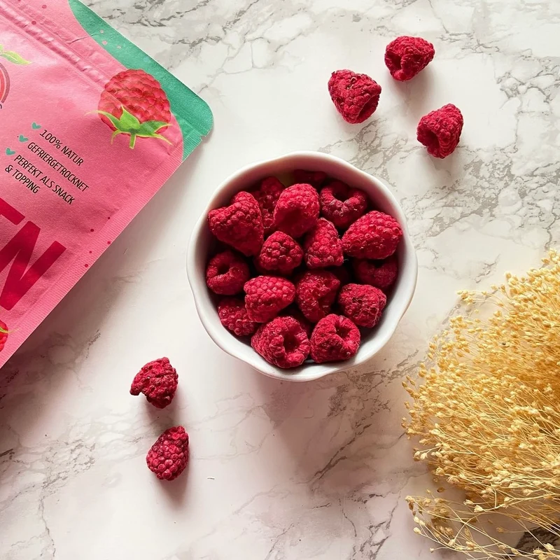 Gefriergetrocknete Bio Himbeeren, Vorratspackung