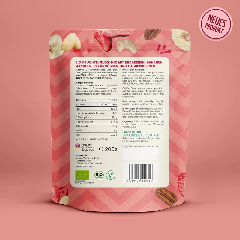 Bio Fruits ‘n Nuts StrawNuts