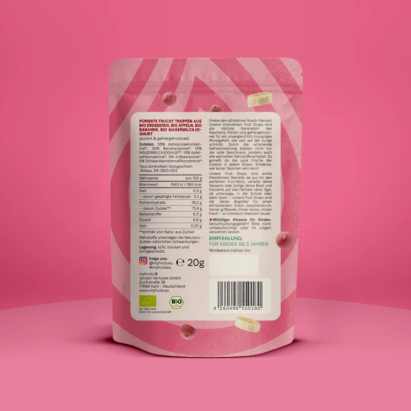 Bio Fruit Drops - Erdbeer Banane Joghurt