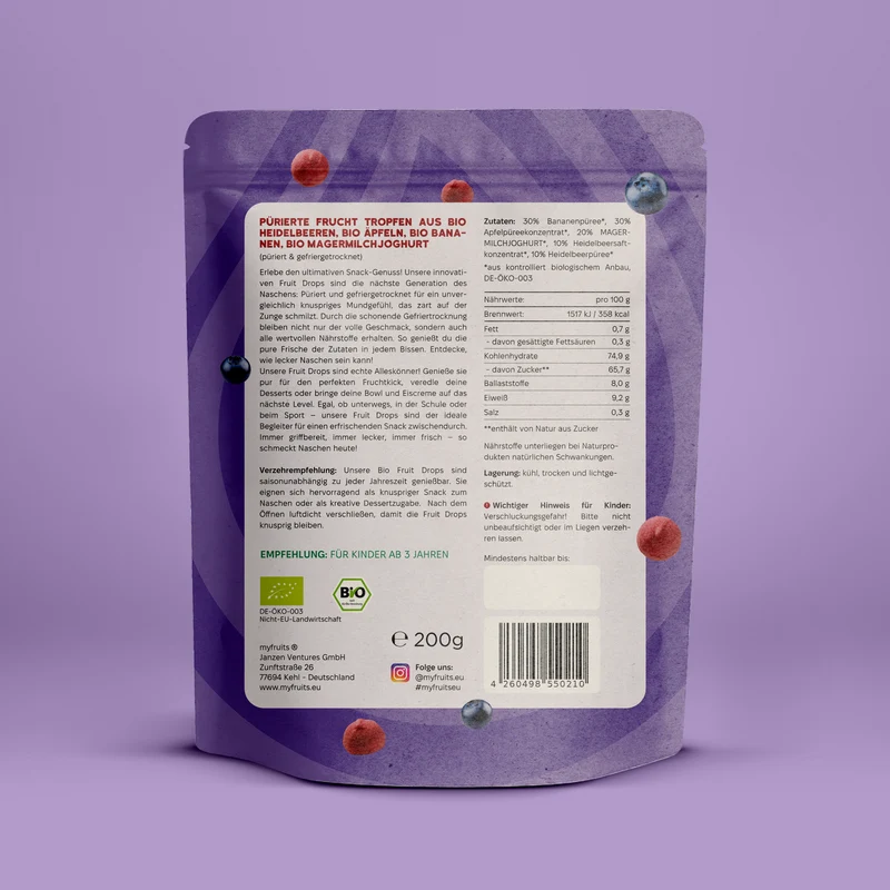 Bio Fruit Drops - Heidelbeer Joghurt