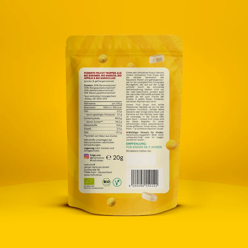 Bio Fruit Drops - Mango Banane Maracuja