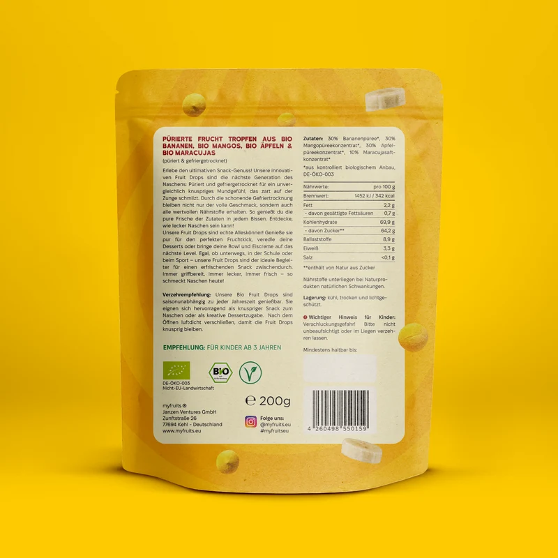 Bio Fruit Drops - Mango Banane Maracuja