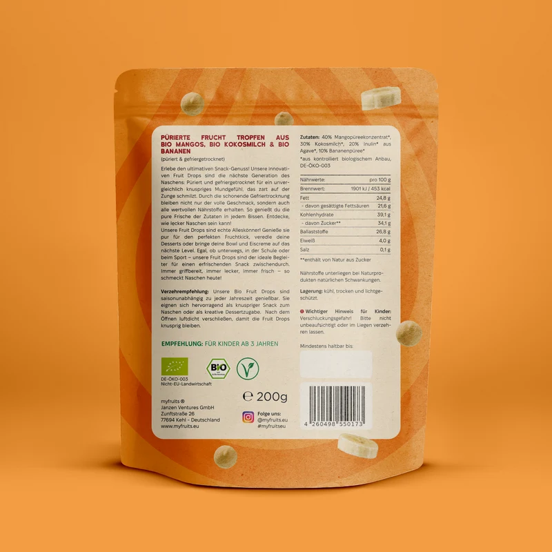Bio Fruit Drops - Mango Kokos Banane