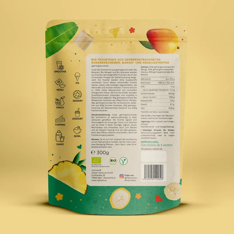 Gefriergetrockneter Bio Summer Mix