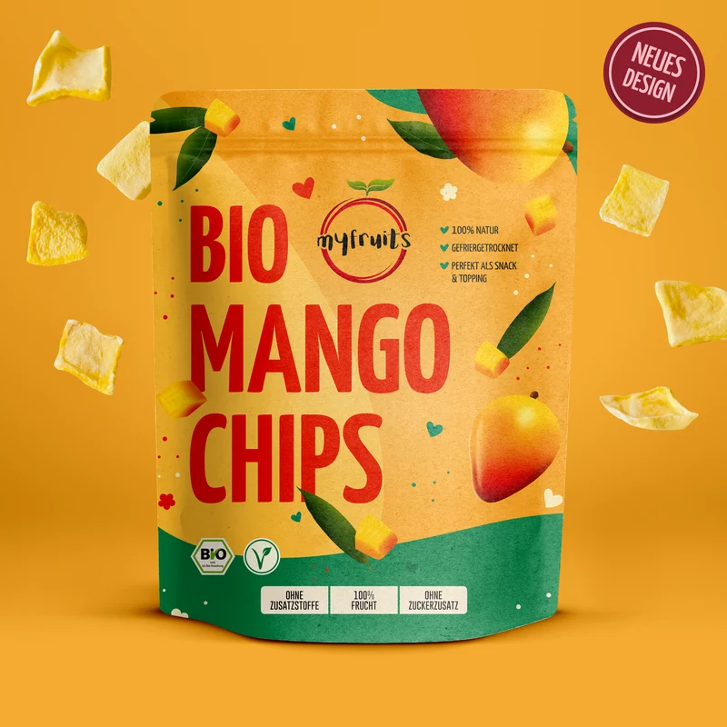 Gefriergetrocknete Bio Mangochips