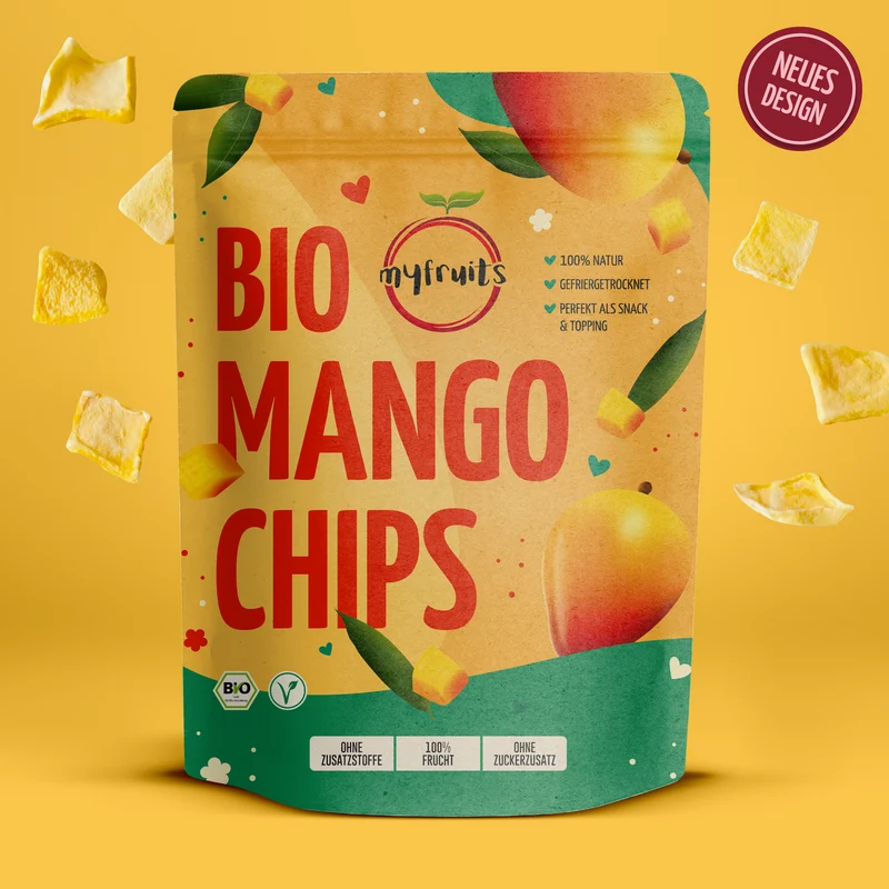 Gefriergetrocknete Bio Mangochips