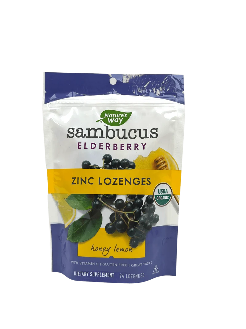Elderberry Zinc Lozenges Honey Lemon