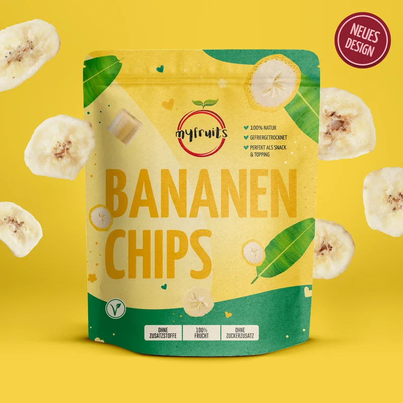 Gefriergetrocknete Bananenchips