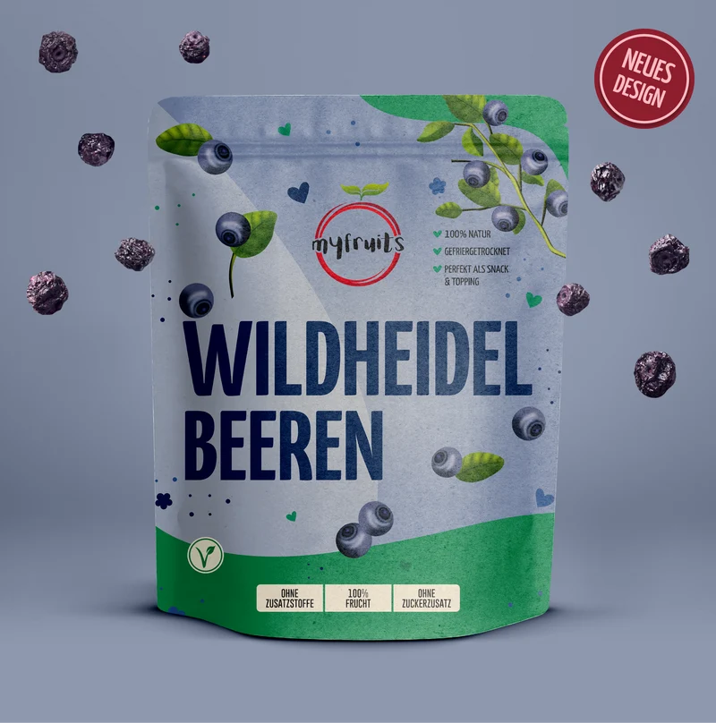 Gefriergetrocknete Wildheidelbeeren
