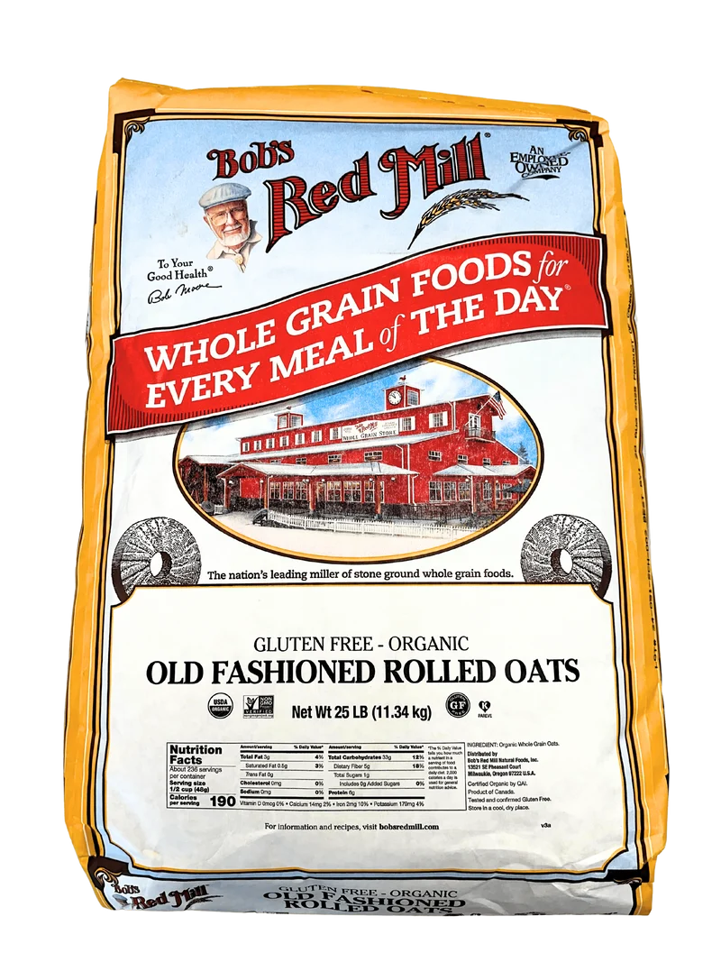 Oats, Regular Rolled, Gluten-Free, Organic, Bob's Red Mill