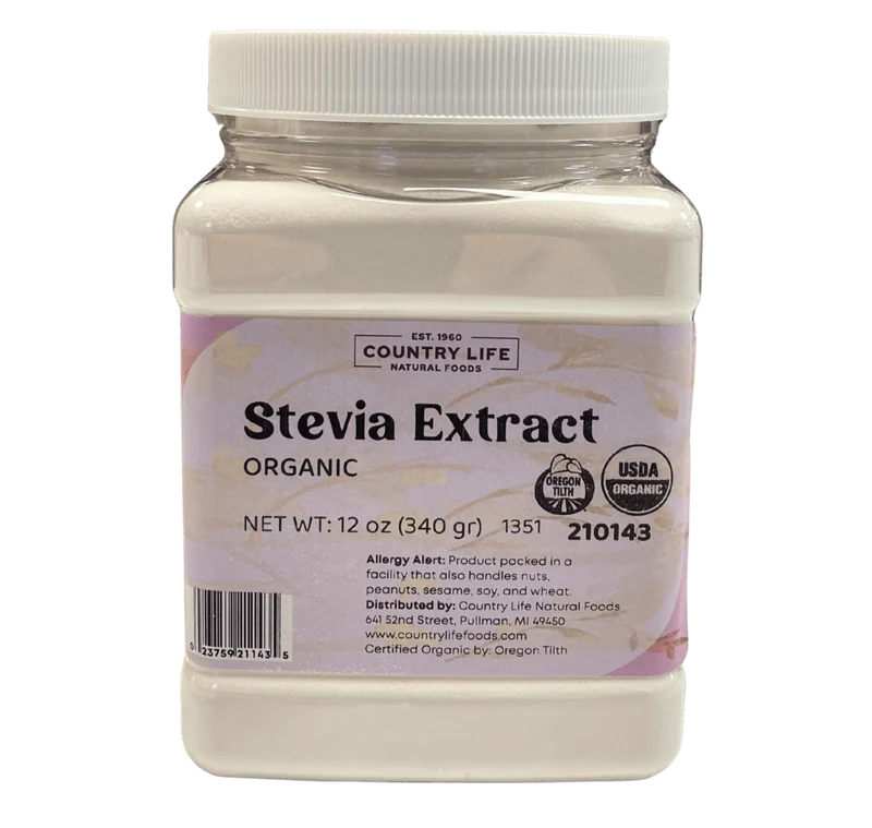 Stevia Extract Powder, White, Organic