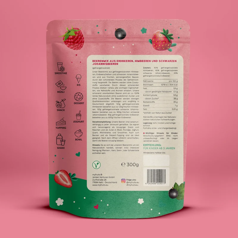 Gefriergetrockneter Beeren-Mix - Happy Morning