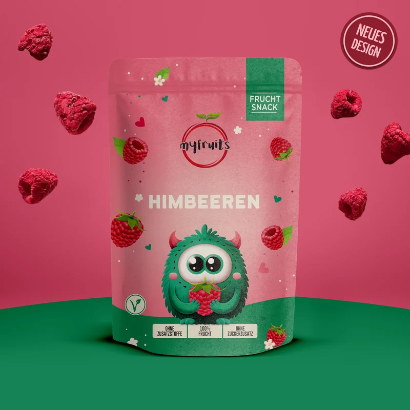 Gefriergetrocknete Himbeeren
