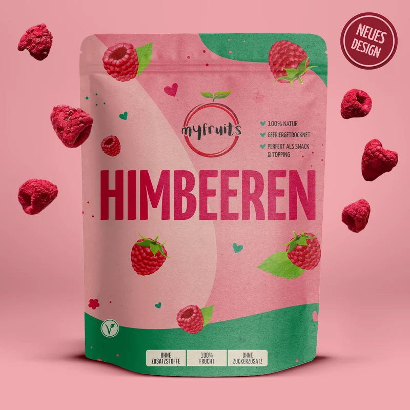 Gefriergetrocknete Himbeeren