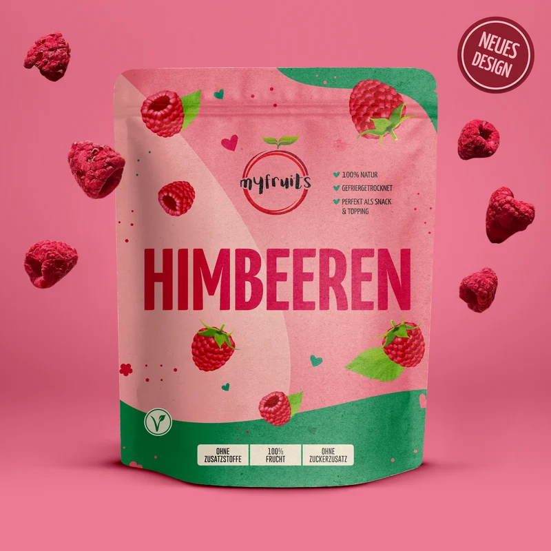 Gefriergetrocknete Himbeeren
