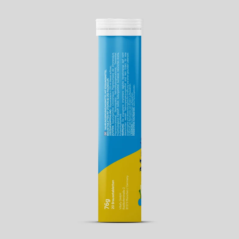 Magnesium + Vitamin B6 - Zitrone (20 Brausetabletten) - 6er Pack