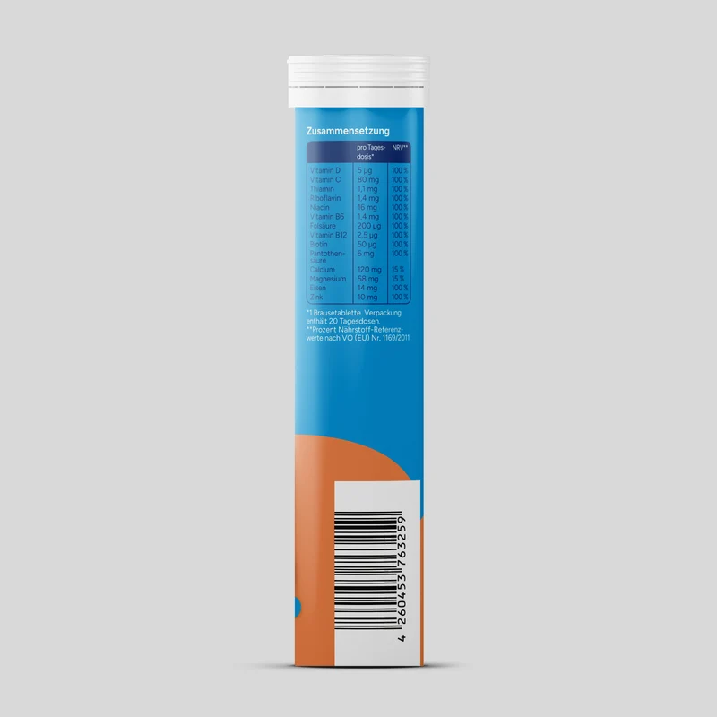 Multivitamin + Mineral - Pfirsich (20 Brausetabletten)