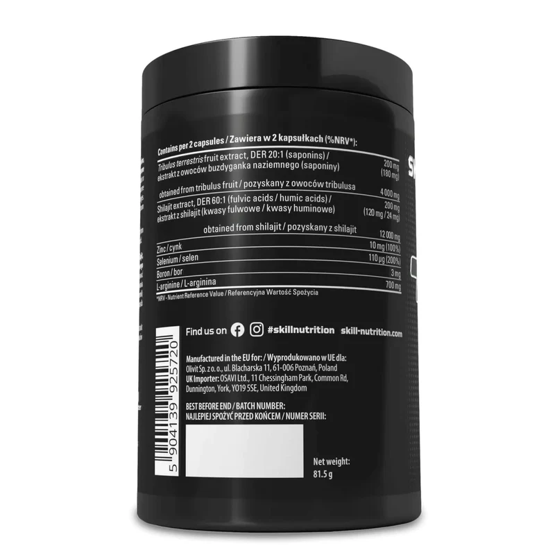Skill Nutrition Tribulus + Shilajit (120 Kapseln)