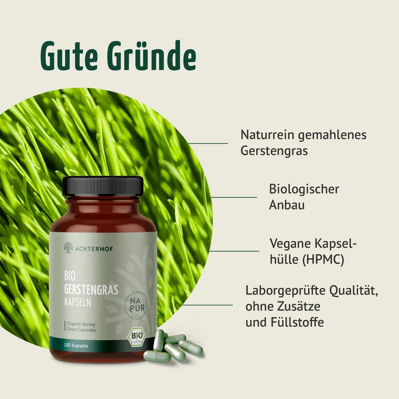 Bio Gerstengras Kapseln (180 Kapseln)