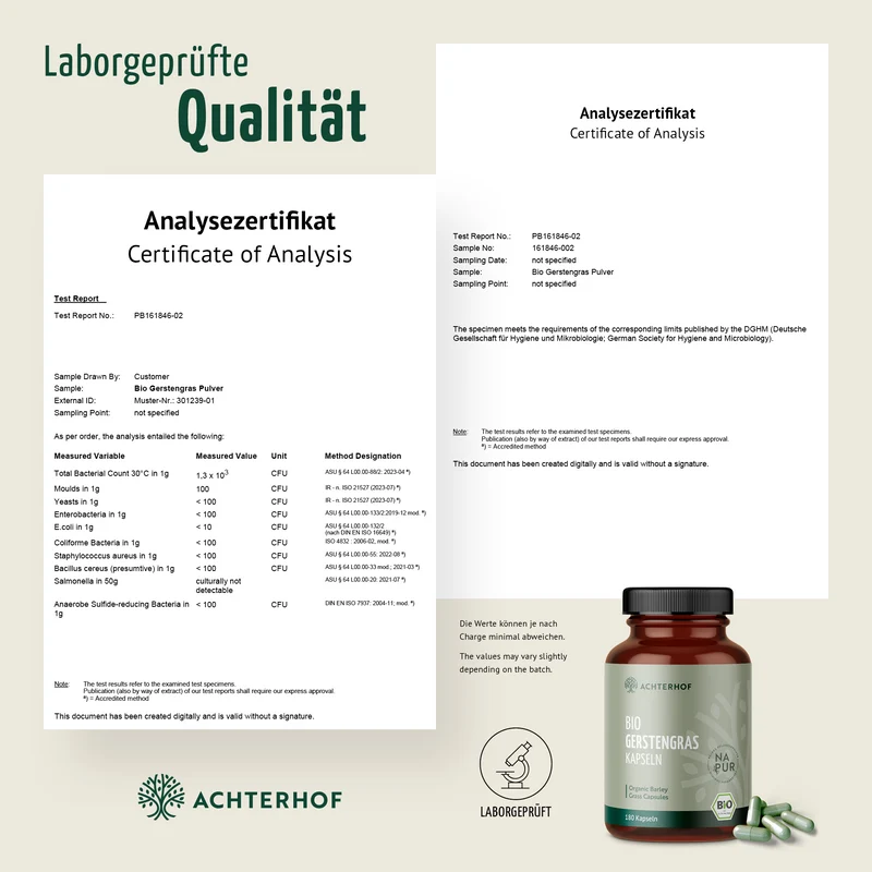 Bio Gerstengras Kapseln (180 Kapseln)