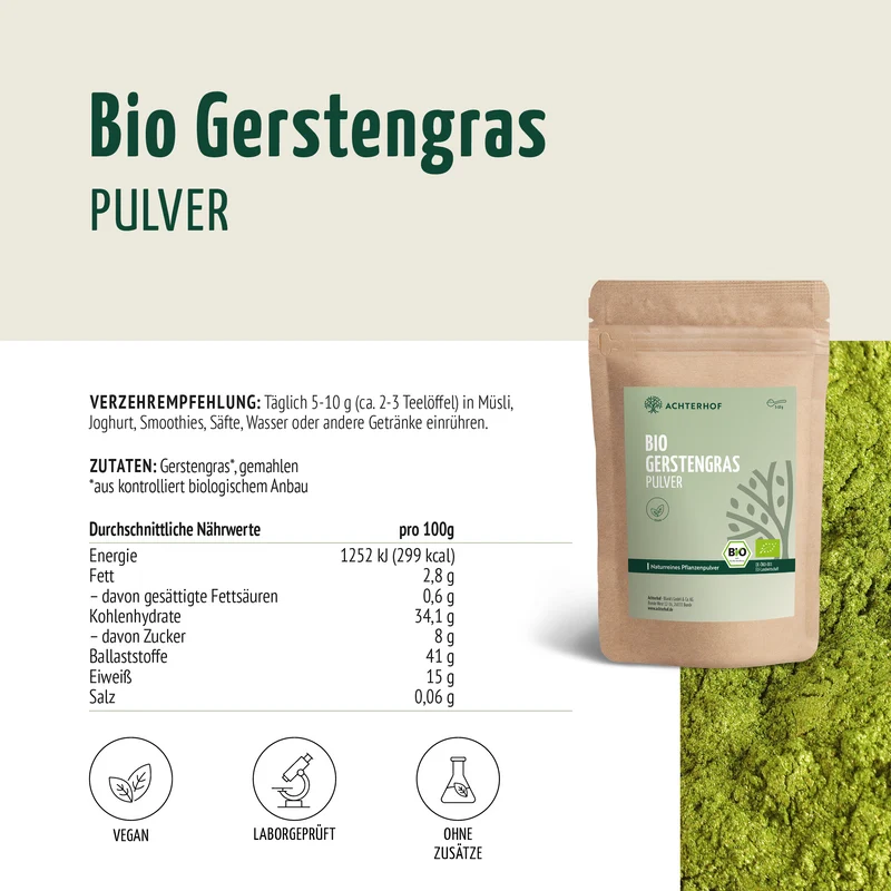 Bio Gerstengras Pulver (500g)