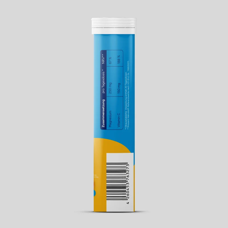 Magnesium + Vitamin C - Orange (20 Brausetabletten) - 6er Pack
