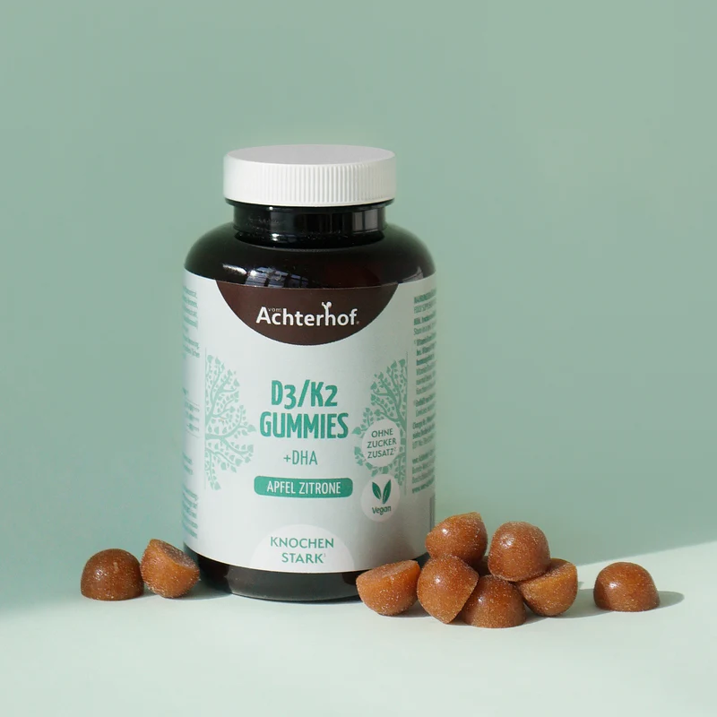 Saftgold D3/K2 Gummies Apfel Zitrone + DHA (80 Stück)