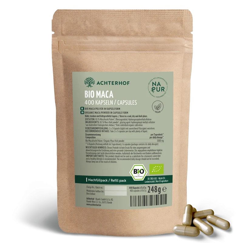 Bio Maca Kapseln Nachfüllpack (400 Kapseln)