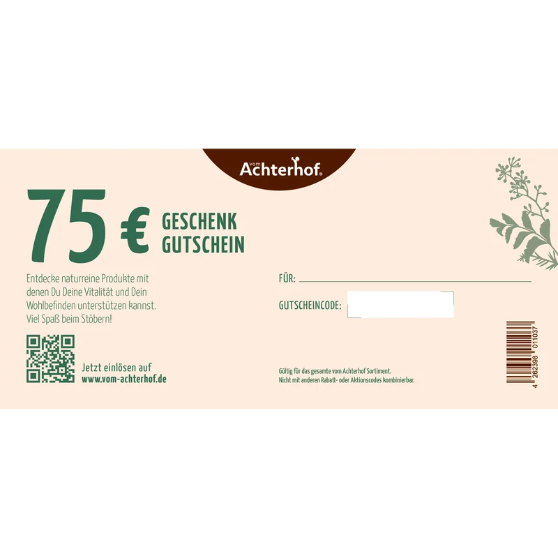 Geschenkgutschein 75 Euro