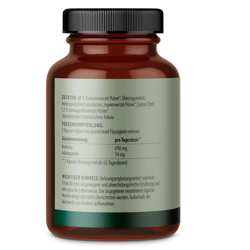Goldene Mischung Kapseln Bio – ohne Piperin (120 Kapseln)