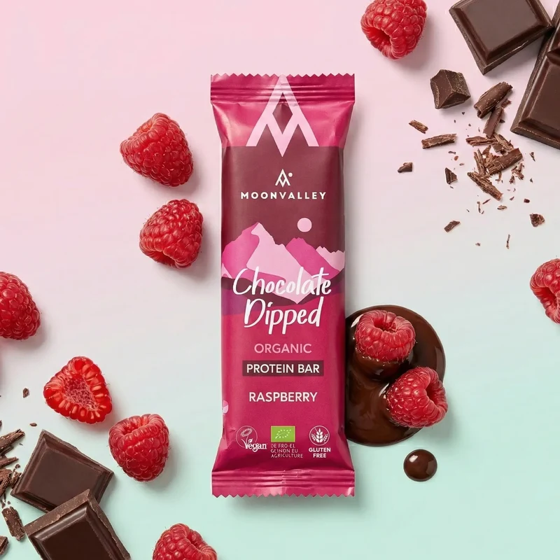 Organic Protein Bar - Chocolate-Dipped Raspberry 12-pack