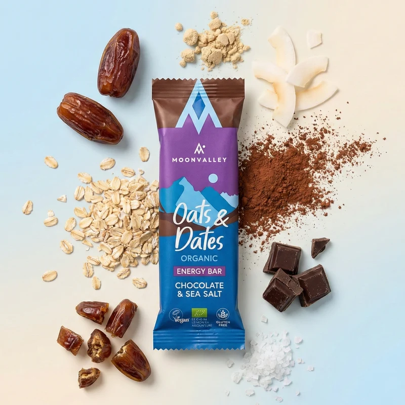 Organic Energy Bar Oats & Dates Chocolate & Sea Salt 12-pack