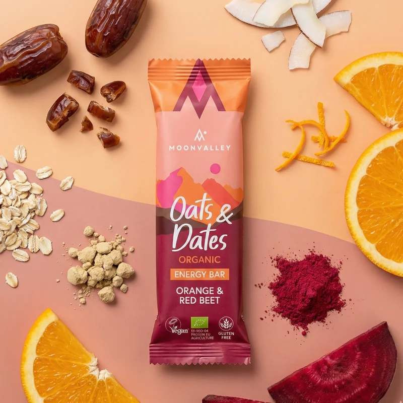 Organic Energy Bar Oats & Dates Orange & Red Beets 12-pack