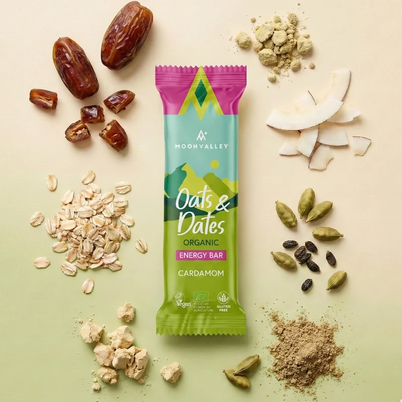 Organic Energy Bar Oats & Dates Cardamom 12-pack