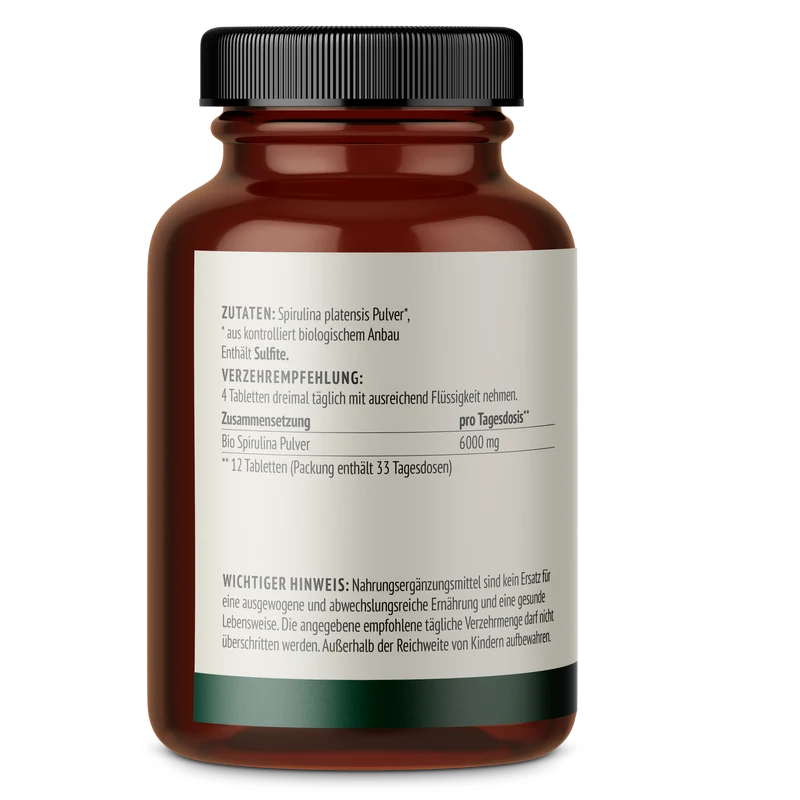 Spirulina Algen Tabletten Bio (400 Tabletten)