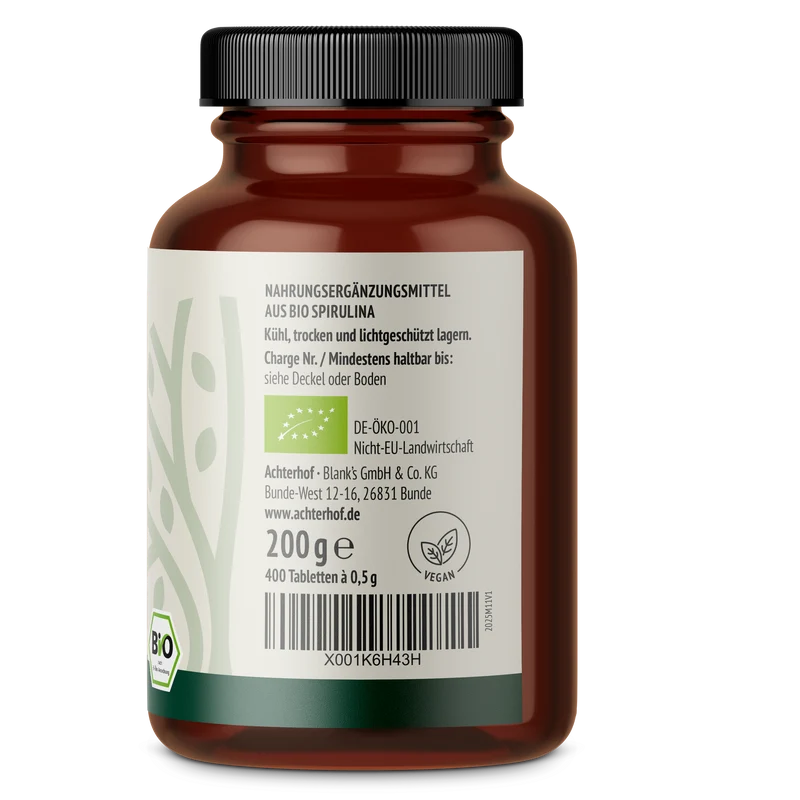 Spirulina Algen Tabletten Bio (400 Tabletten)
