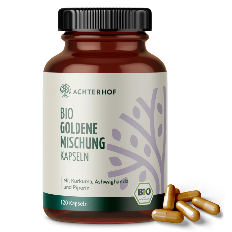 Goldene Mischung Kapseln Bio – mit Piperin (120 Kapseln)