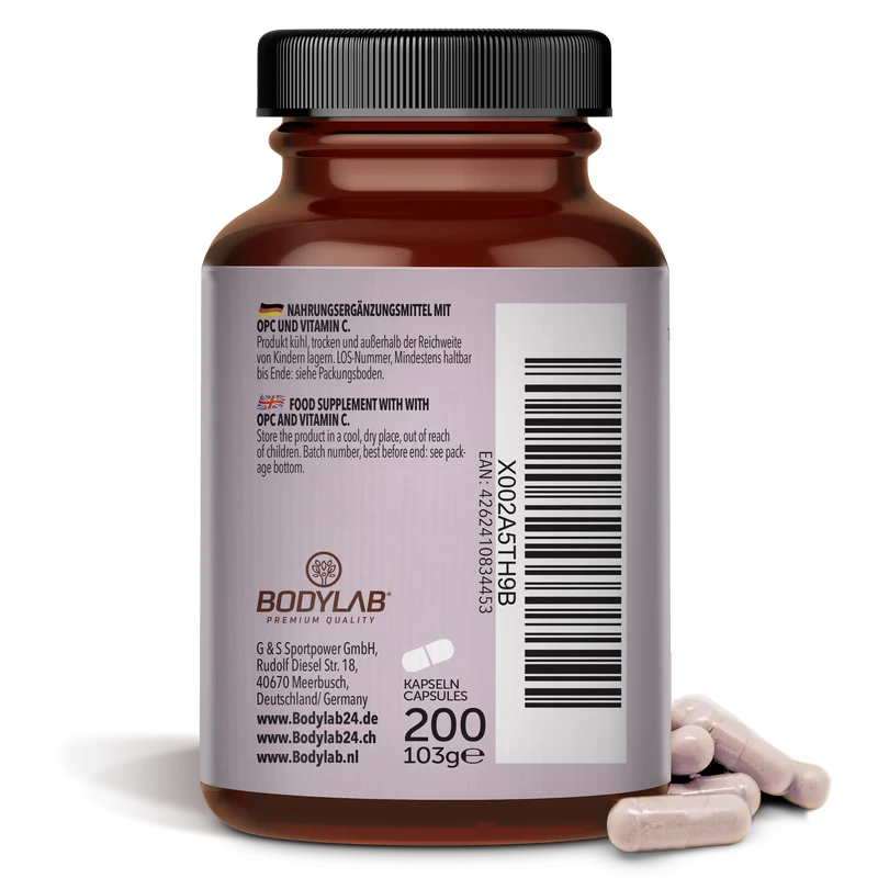 OPC Traubenkernextrakt + Vitamin C (200 Kapseln)
