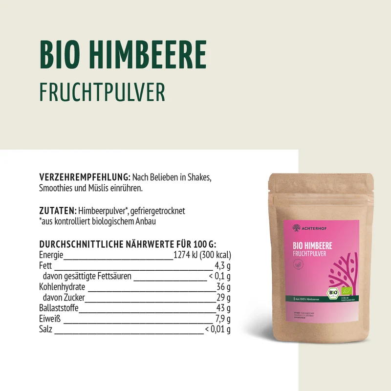 Bio Himbeere Fruchtpulver (250g)