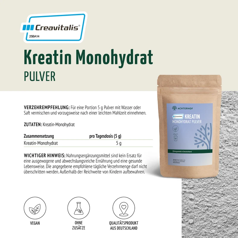 Creavitalis® Kreatin Monohydrat Pulver (500g)