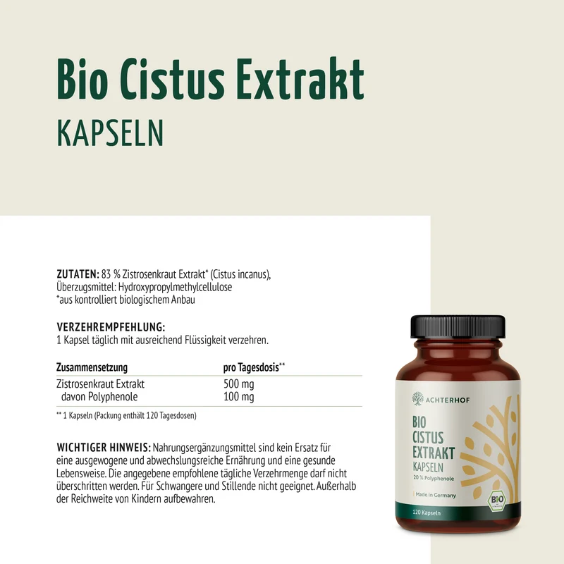 Bio Cistus Extrakt Kapseln (120 Kapseln)
