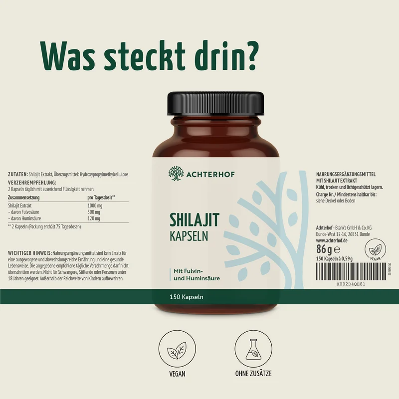 Shilajit Kapseln (150 Kapseln)