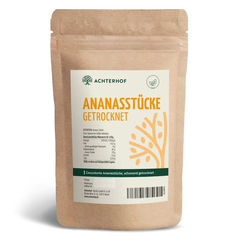 Ananasstücke getrocknet & gezuckert (500g)